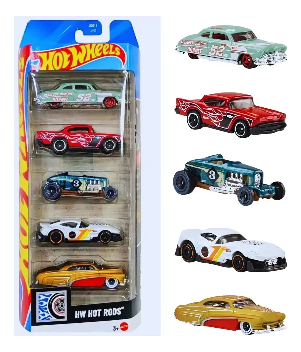 Hot Wheels Hw Hot Rods Pack Com 05 Carrinhos